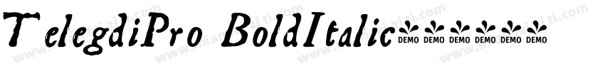 TelegdiPro BoldItalic字体转换